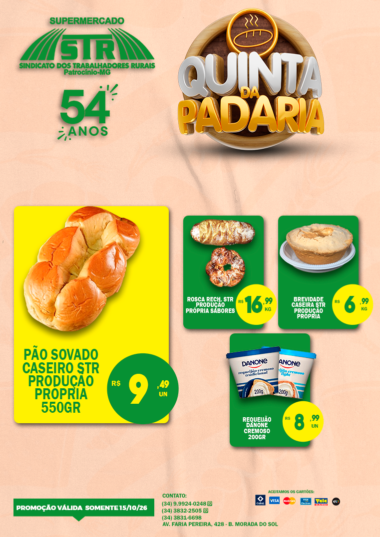 Jornal da Padaria somente dia 15/10