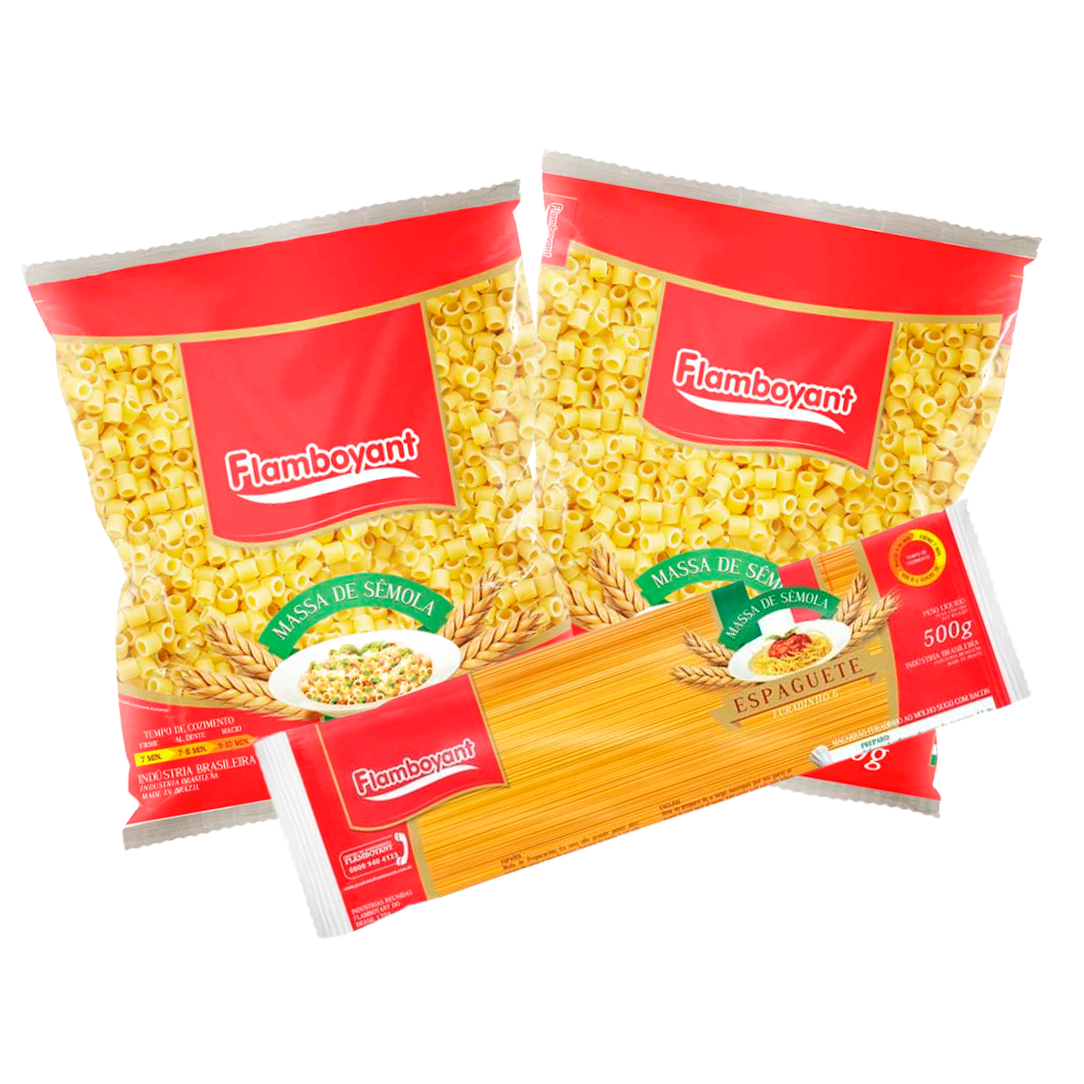Macarrão Flamboyant Sêmola 500gr Variedades