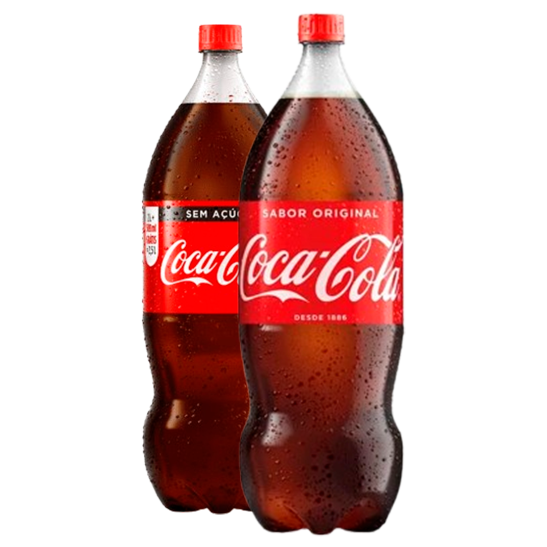 Refrigerante Coca Cola 2,5lt Tradicional E S/Açúcar