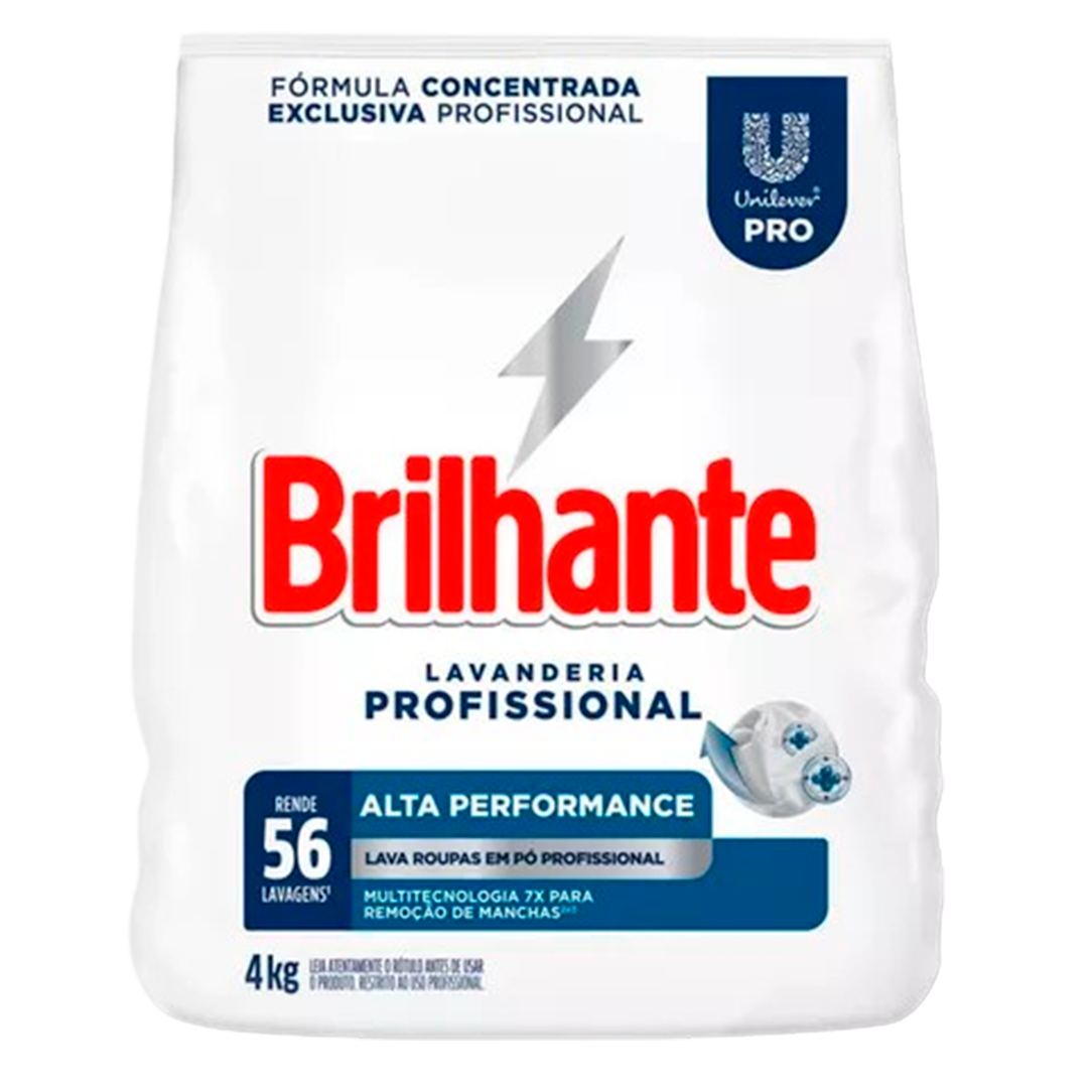 Sabão Em Pó Brilhante Lavagem Profissional Sachê 4kg